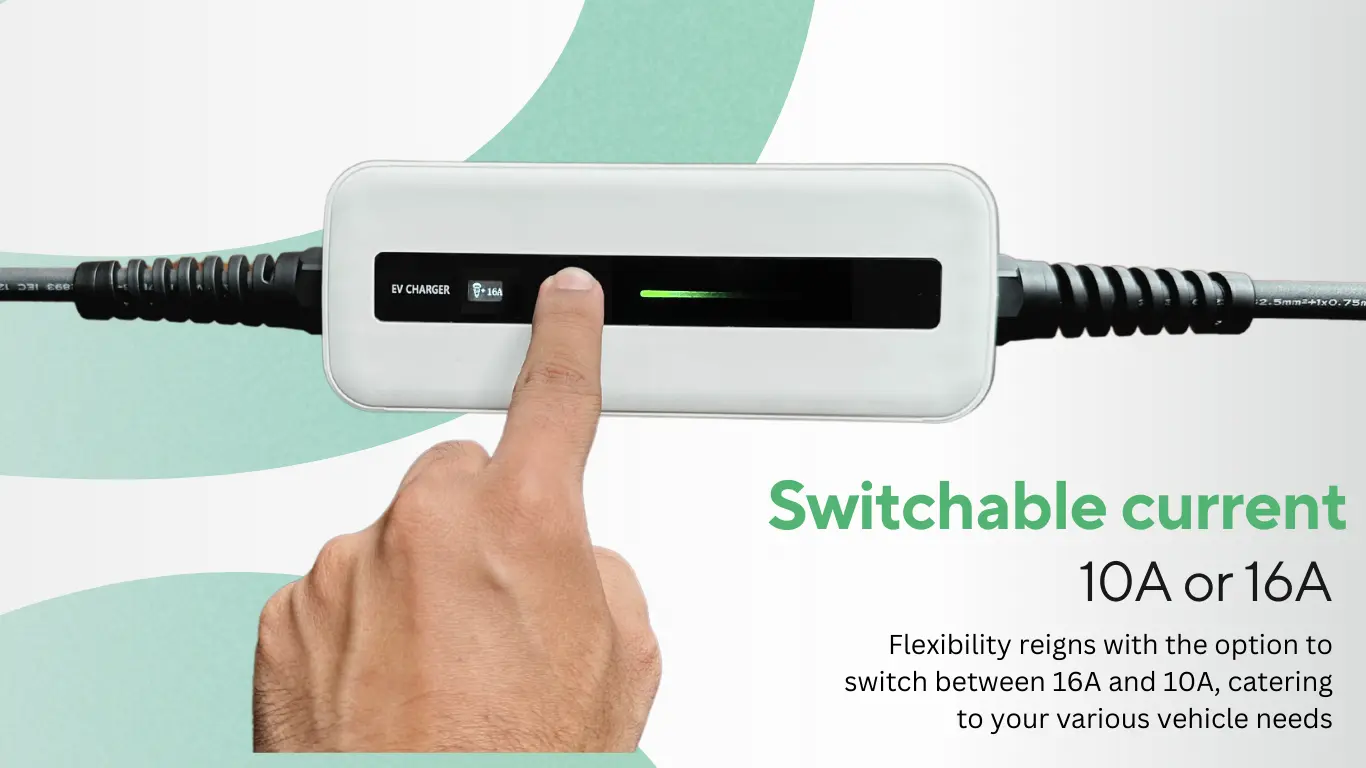Switchable Current - Portable EV Charger
