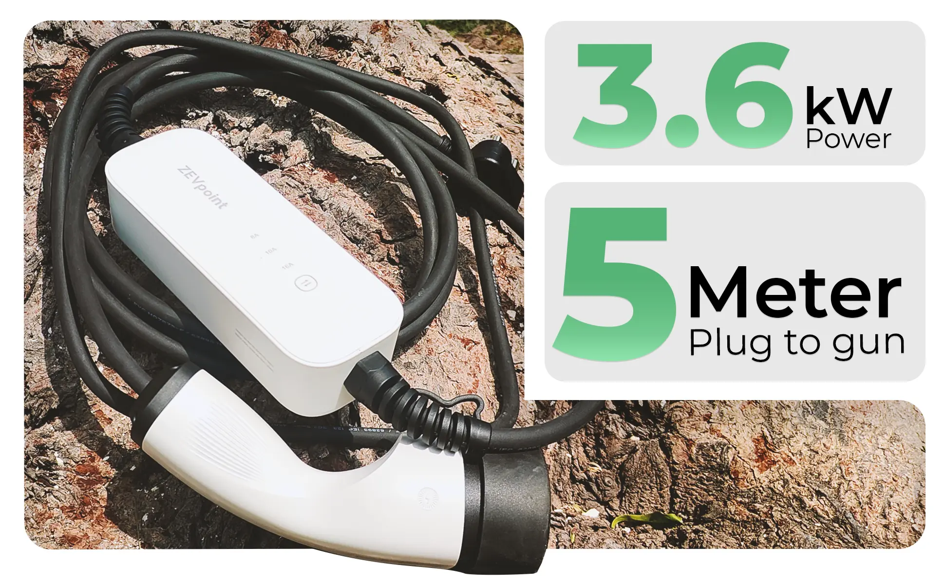 Aveo 3.6kw Portable EV Charger with 5m Cable