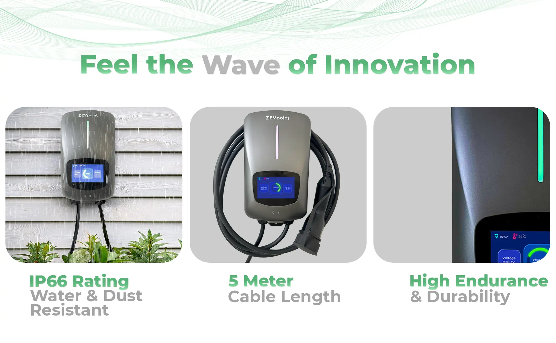 Wave EV Charger - Innovation & Elegance